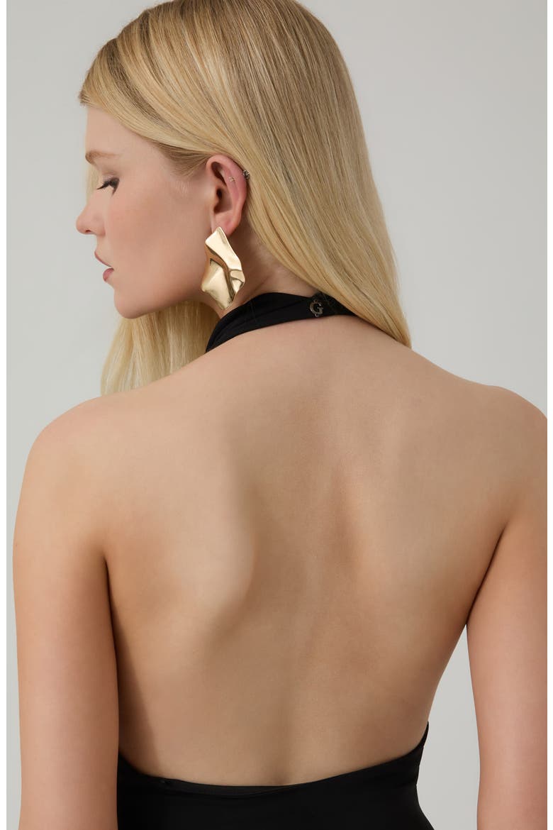 Harley Halter Cowl Neck Maxi Dress, Alternate, color, JBLACK-BLACK