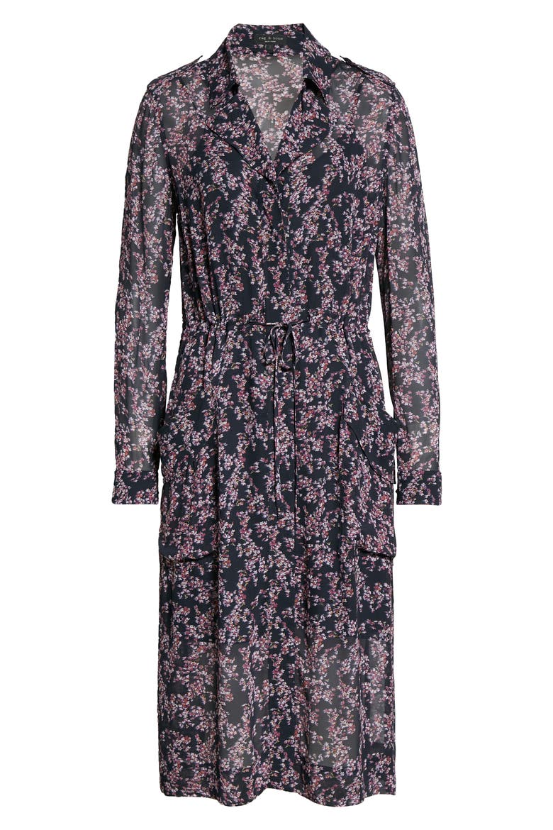 Field Printed Long Sleeve Maxi Dress, Alternate, color, PURPLE MULTI