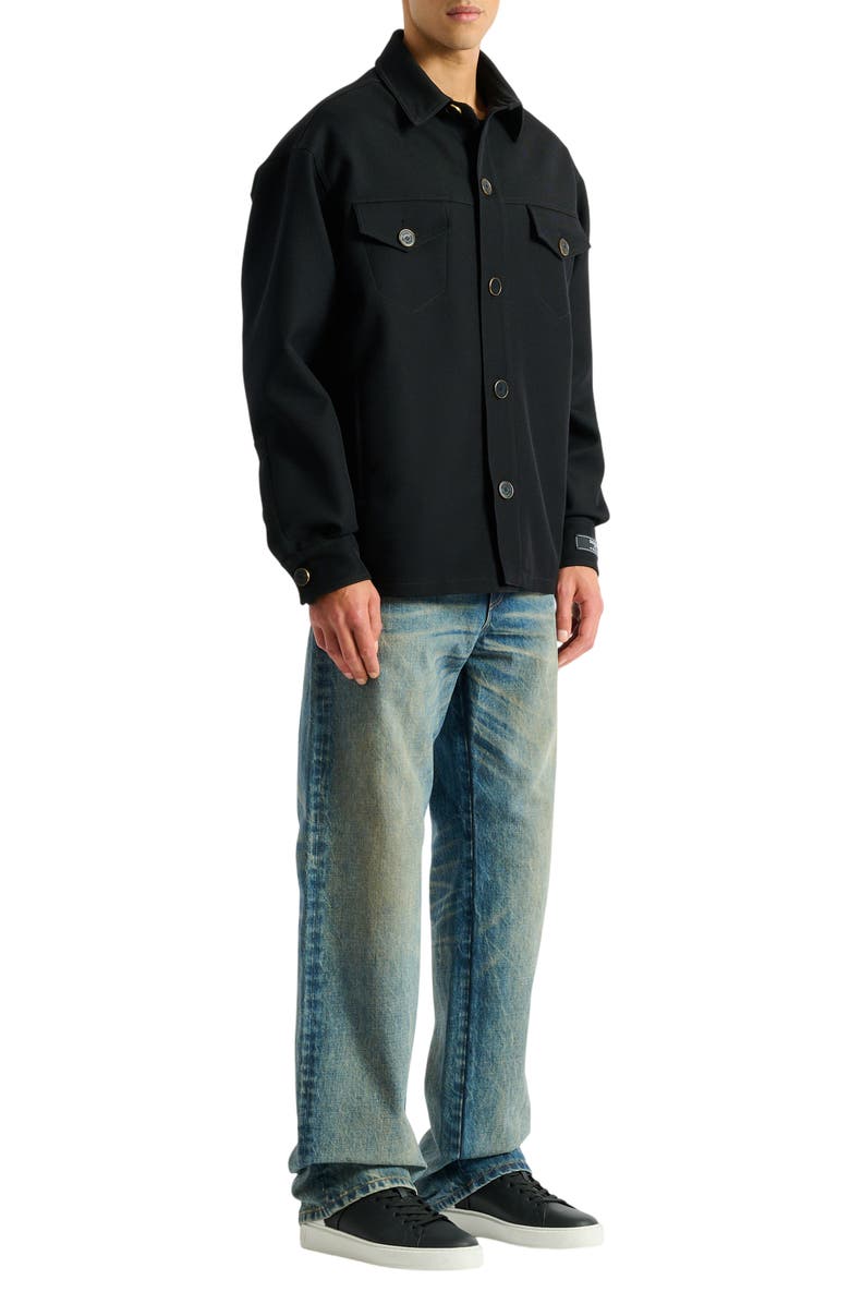 Balmain Wool twill overshirt, Alternate, color,