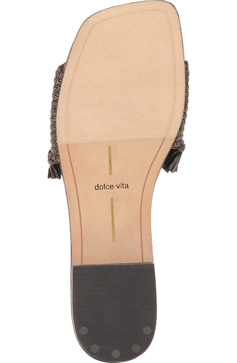 Dolce Vita Lenya Slide Sandal, Alternate, color, Chocolate Raffia