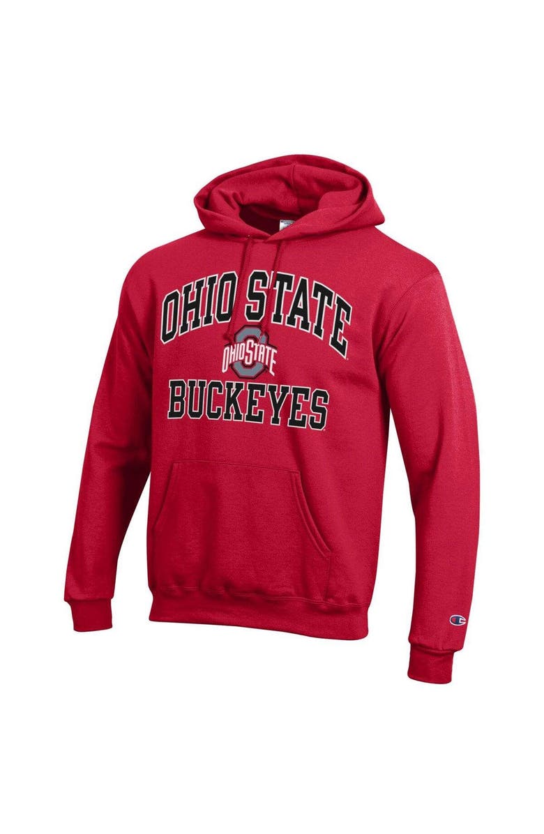 Champion Men's Champion Scarlet Ohio State Buckeyes High Motor Pullover Hoodie, Alternate, color, 