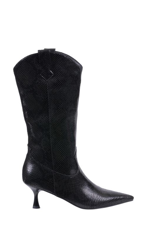 Good Choice New York Thalia Kitten Heel Tall Boot In Black