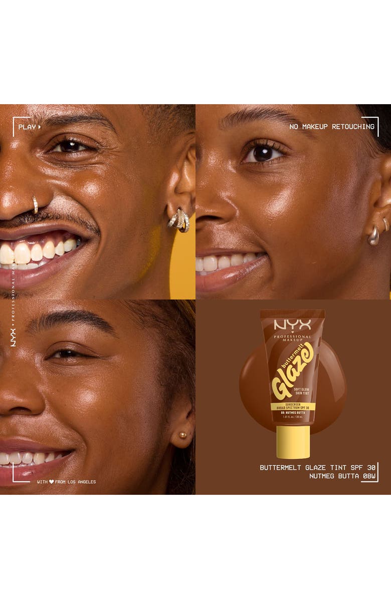 NYX PROFESSIONAL MAKEUP Buttermelt Glaze Soft Glow Skin Tint SPF 30, Alternate, color, Nutmeg Butta