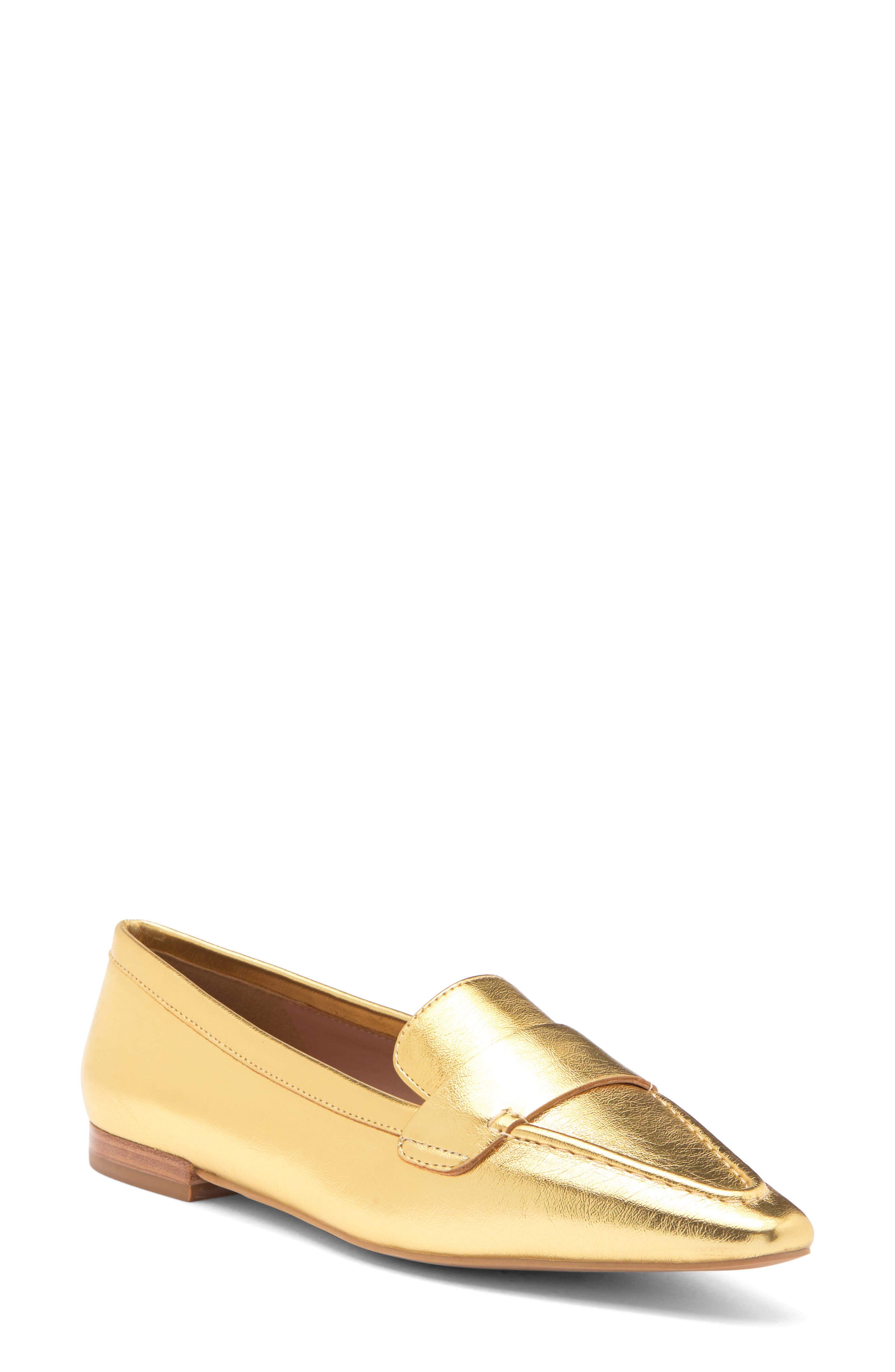 Linea Paolo Marlys Pointed Toe Flat, Main, color, Gold