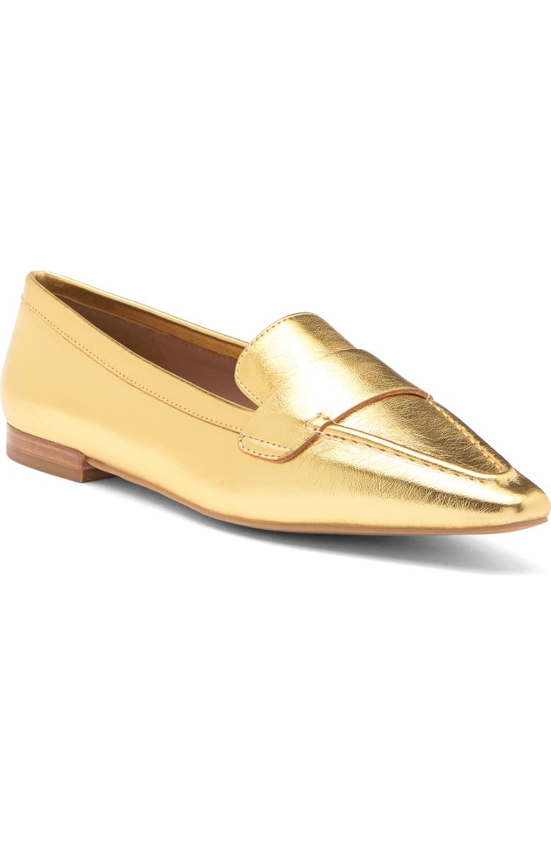 Linea Paolo Marlys Pointed Toe Flat, Main, color, Gold