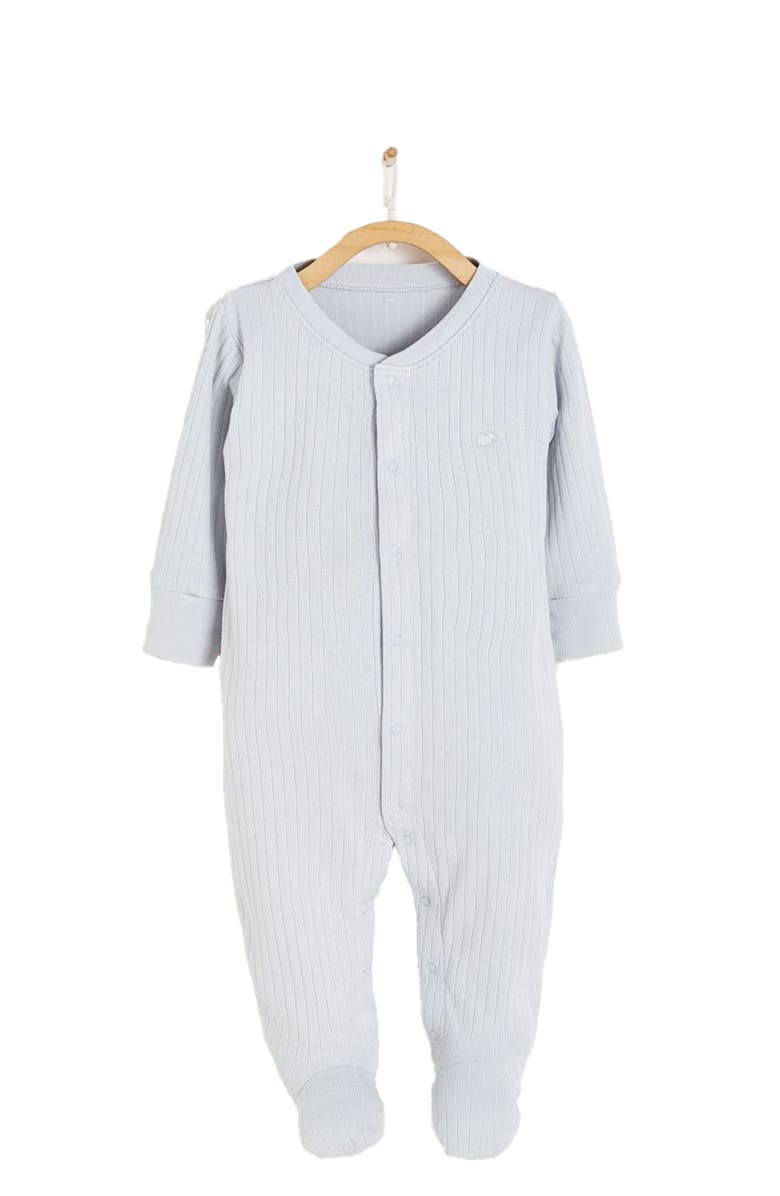 Babycottons Premium Cotton Point Footie Pajamas For Infant, Main, color, 