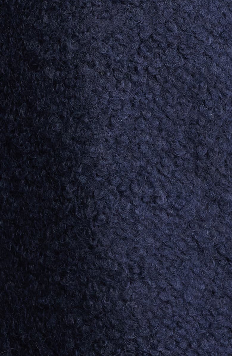 Sam Edelman Bouclé Longline Coat, Alternate, color, Navy