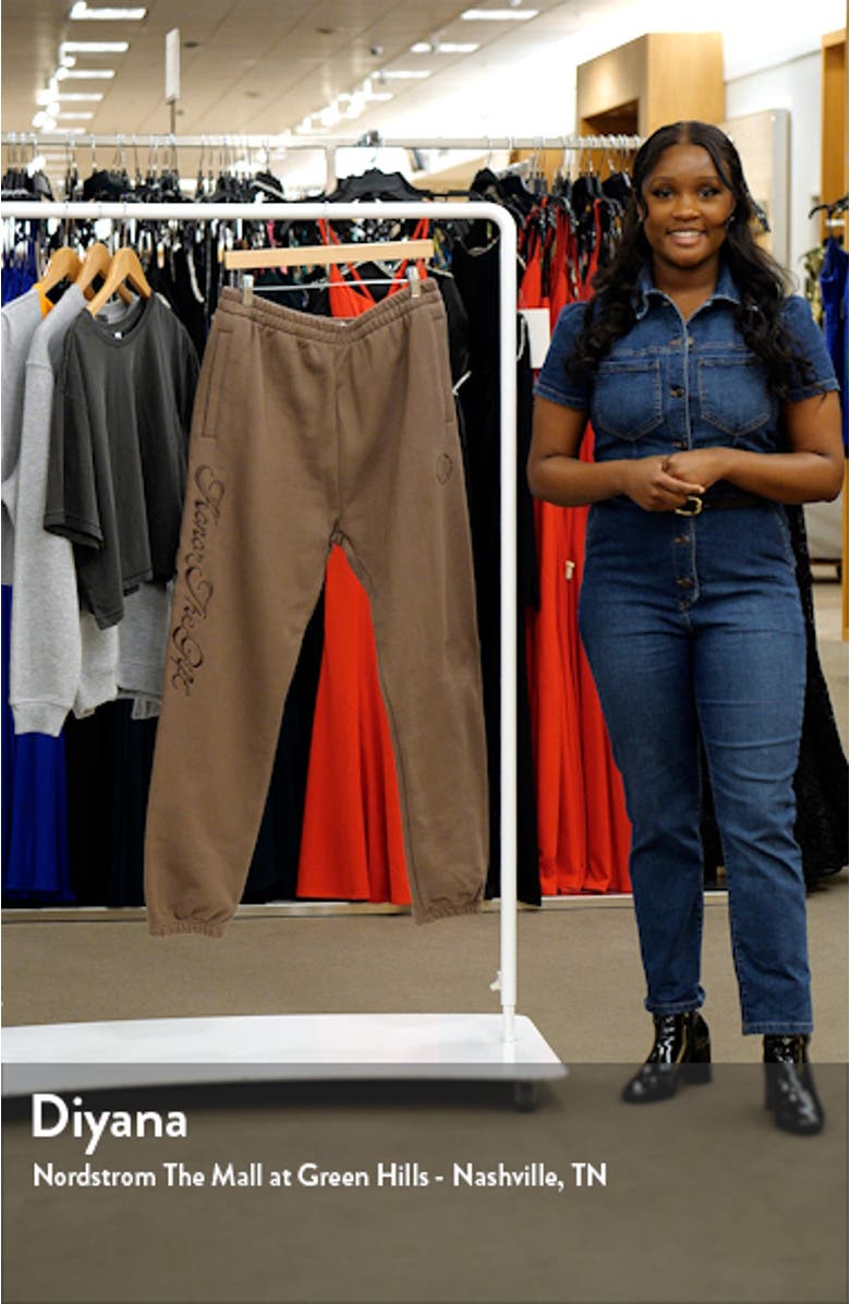 Logo Script Cotton Sweatpants, sales video thumbnail