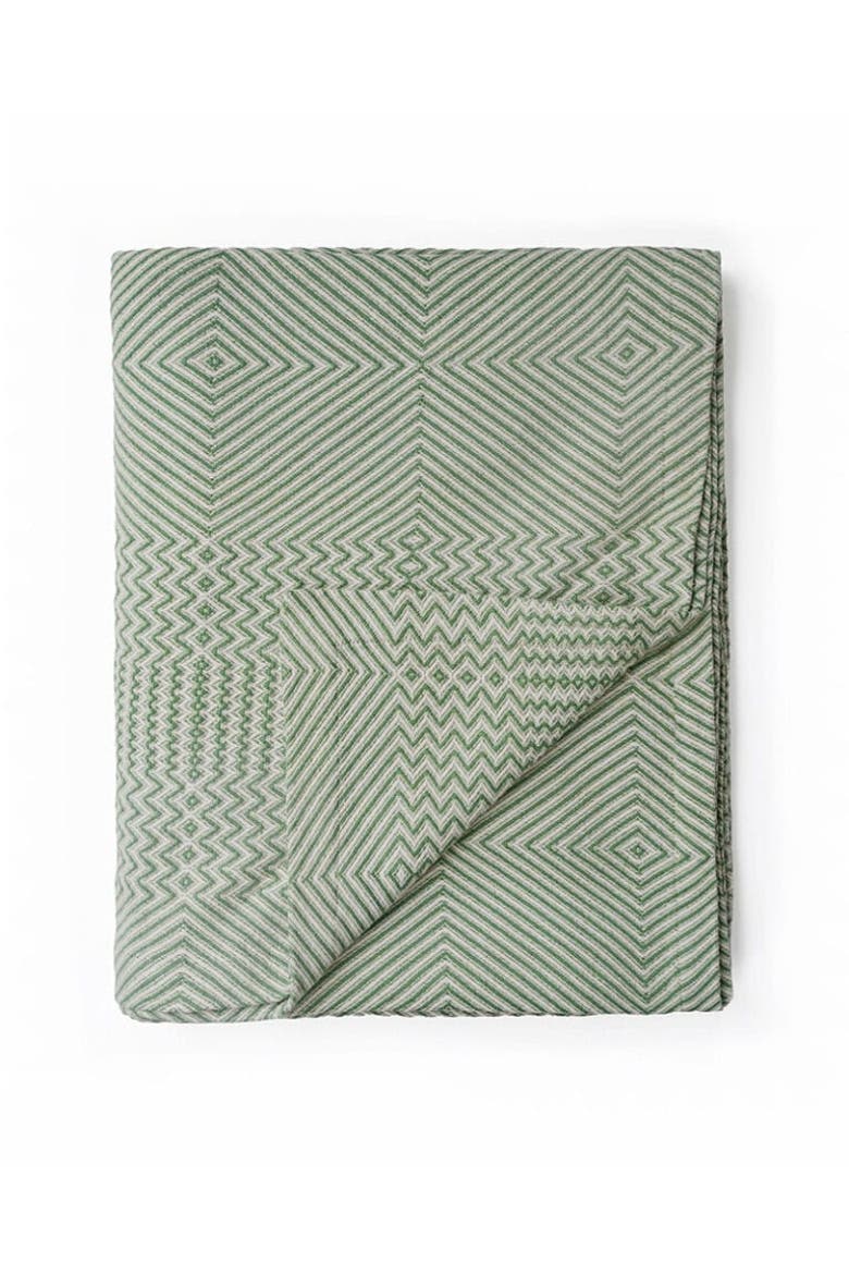 Throw Cotton Whalebone Blanket, Main, color, Palm