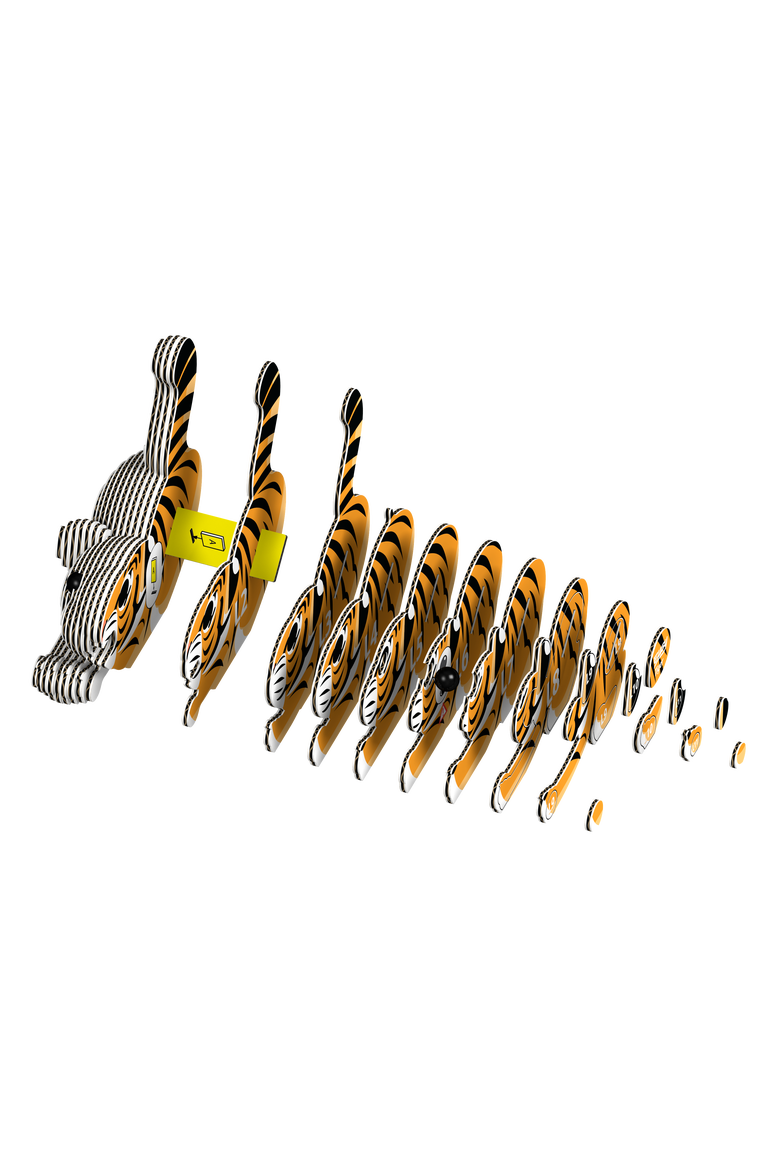 Tiger 3D Puzzle, Alternate, color, No Color