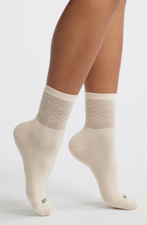 Lace Cuff Crew Socks