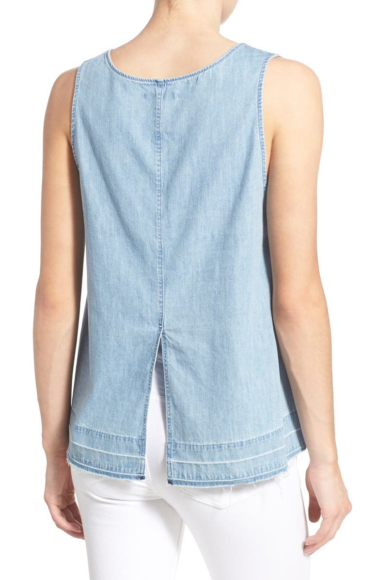rag & bone/JEAN Drapey Denim Tank, Alternate, color, 
