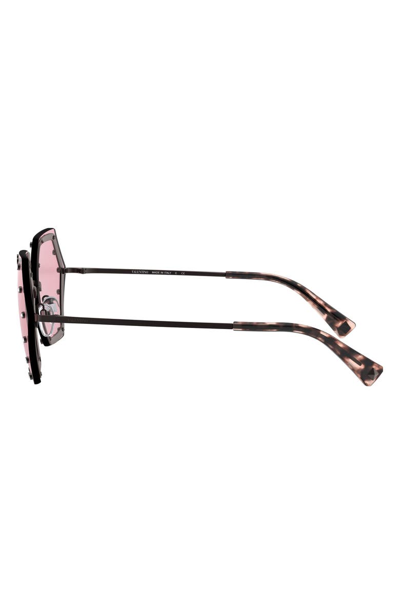 Valentino 62mm Oversize Studded Sunglasses, Alternate, color, 