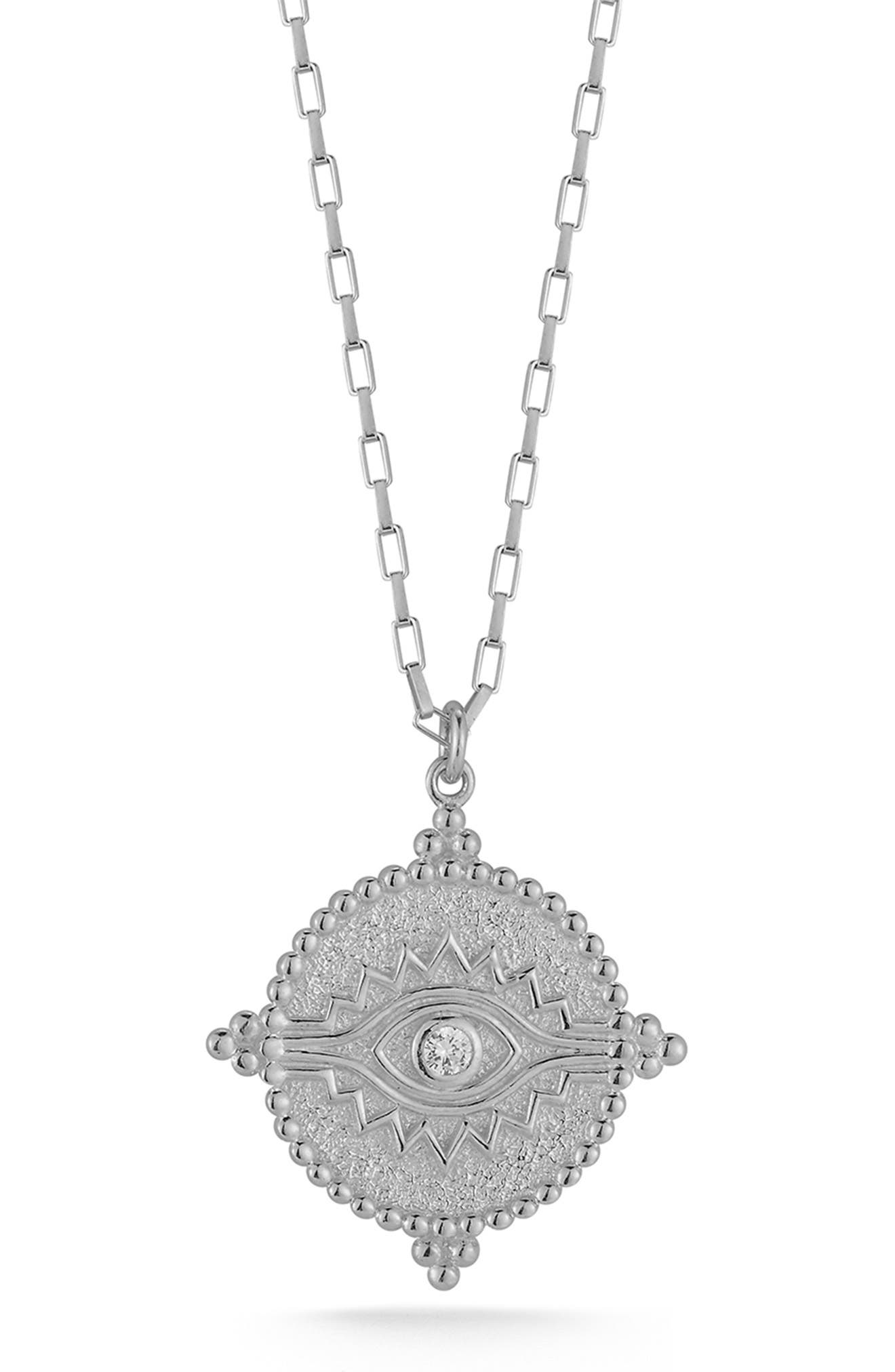 SPHERA MILANO Sterling Silver CZ Eye Necklace