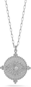 SPHERA MILANO Sterling Silver CZ Eye Necklace
