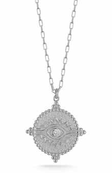 SPHERA MILANO Sterling Silver CZ Eye Necklace