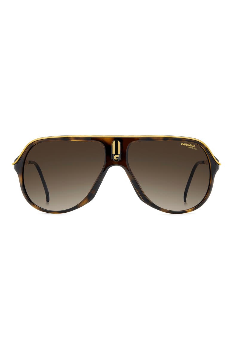 Safari 62mm Oversize Gradient Rectangular Sunglasses, Main, color, HAVANA/ BROWN SF