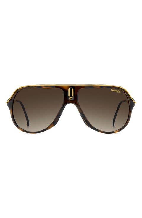 Safari 62mm Oversize Gradient Rectangular Sunglasses