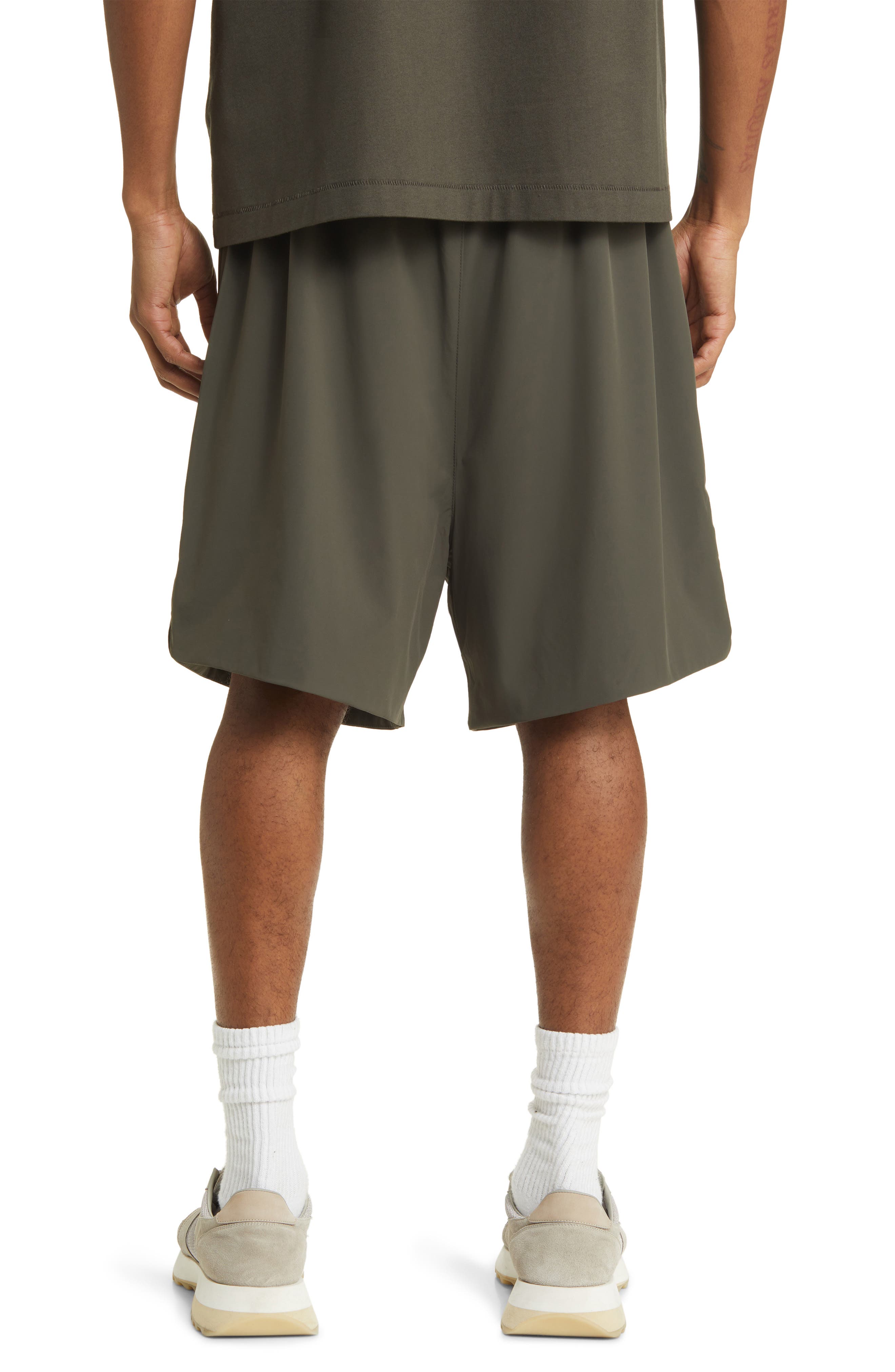 Fear of God Essentials Relaxed Stretch Nylon Shorts (Men) | Nordstrom