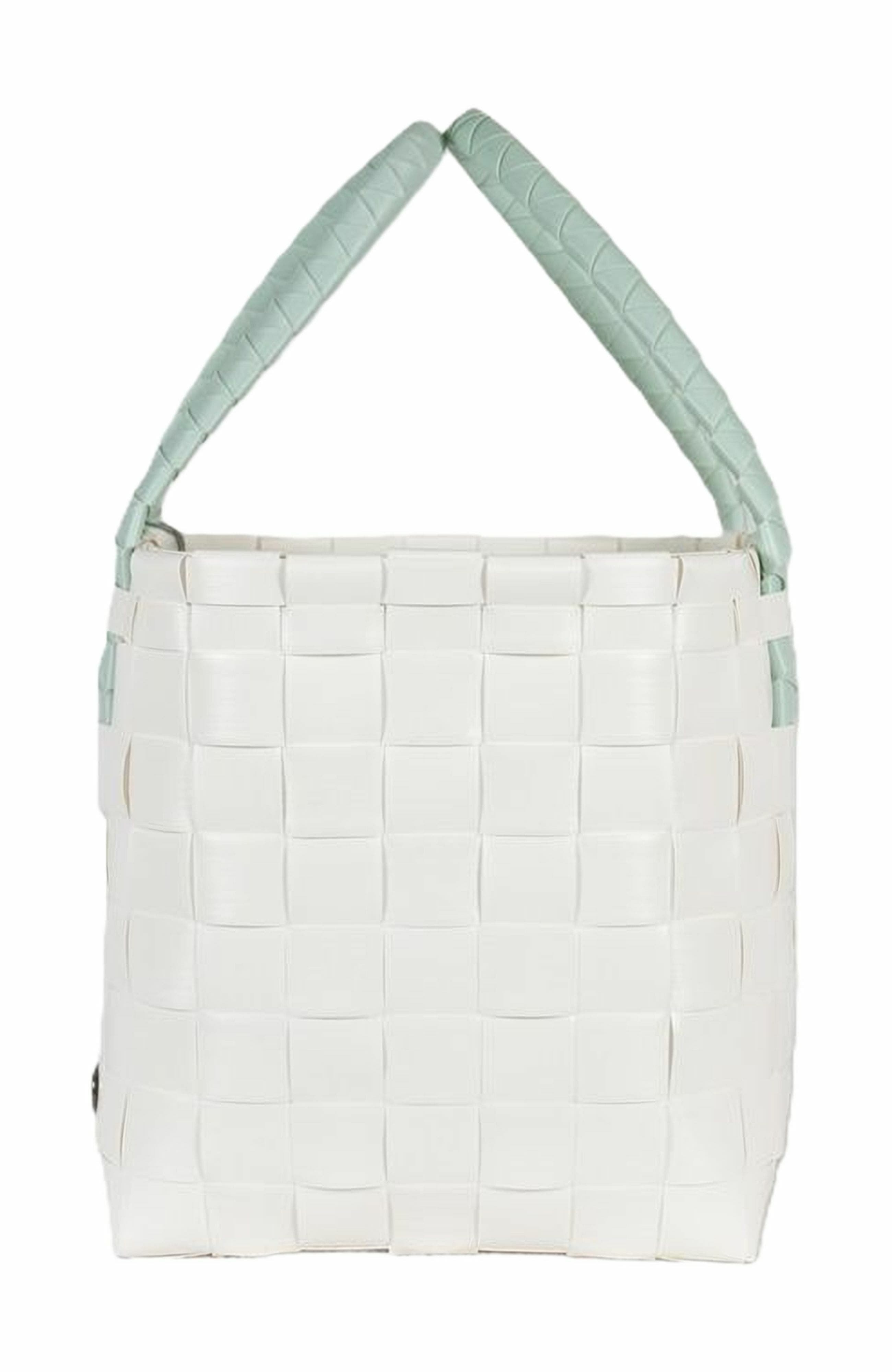 Paris Whites Recycled Tote Bag, Alternate, color, White/Soft Mint
