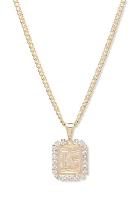 Royal Initial Card Necklace