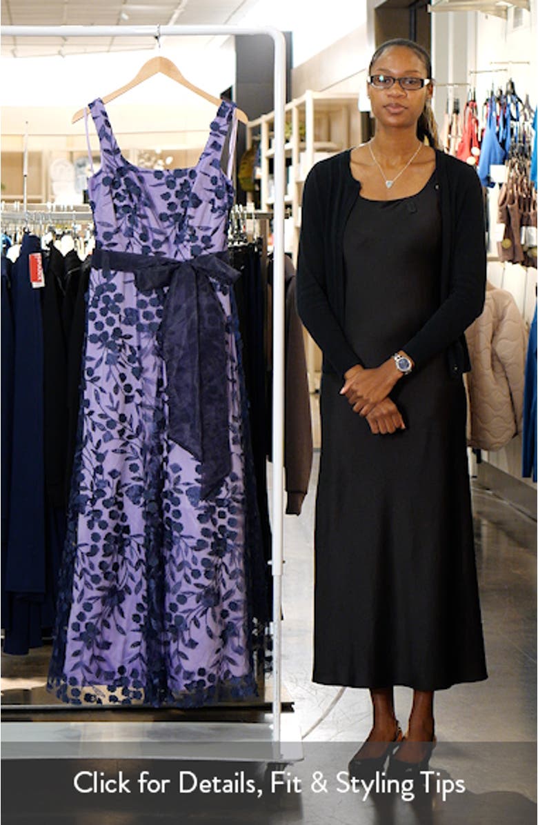 Embroidered Floral Illusion Ballgown, sales video thumbnail