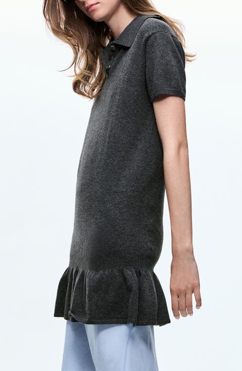 Knit Polo Minidress
