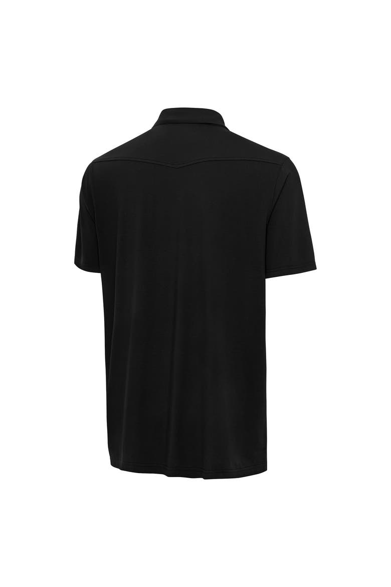 Men's Antigua Black New York Knicks 2026 NBA Finals Champions Official Western Polo, Alternate, color, Black