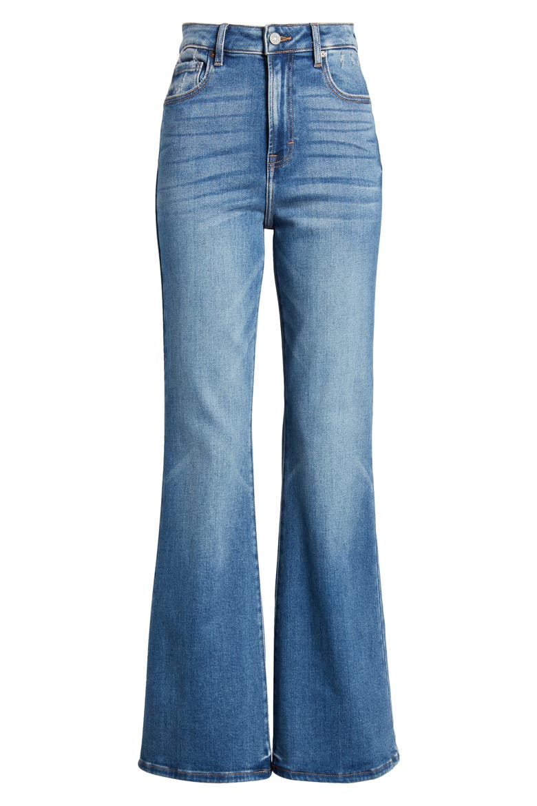 High Waist Flare Jeans, Alternate, color, MEDIUM WASH