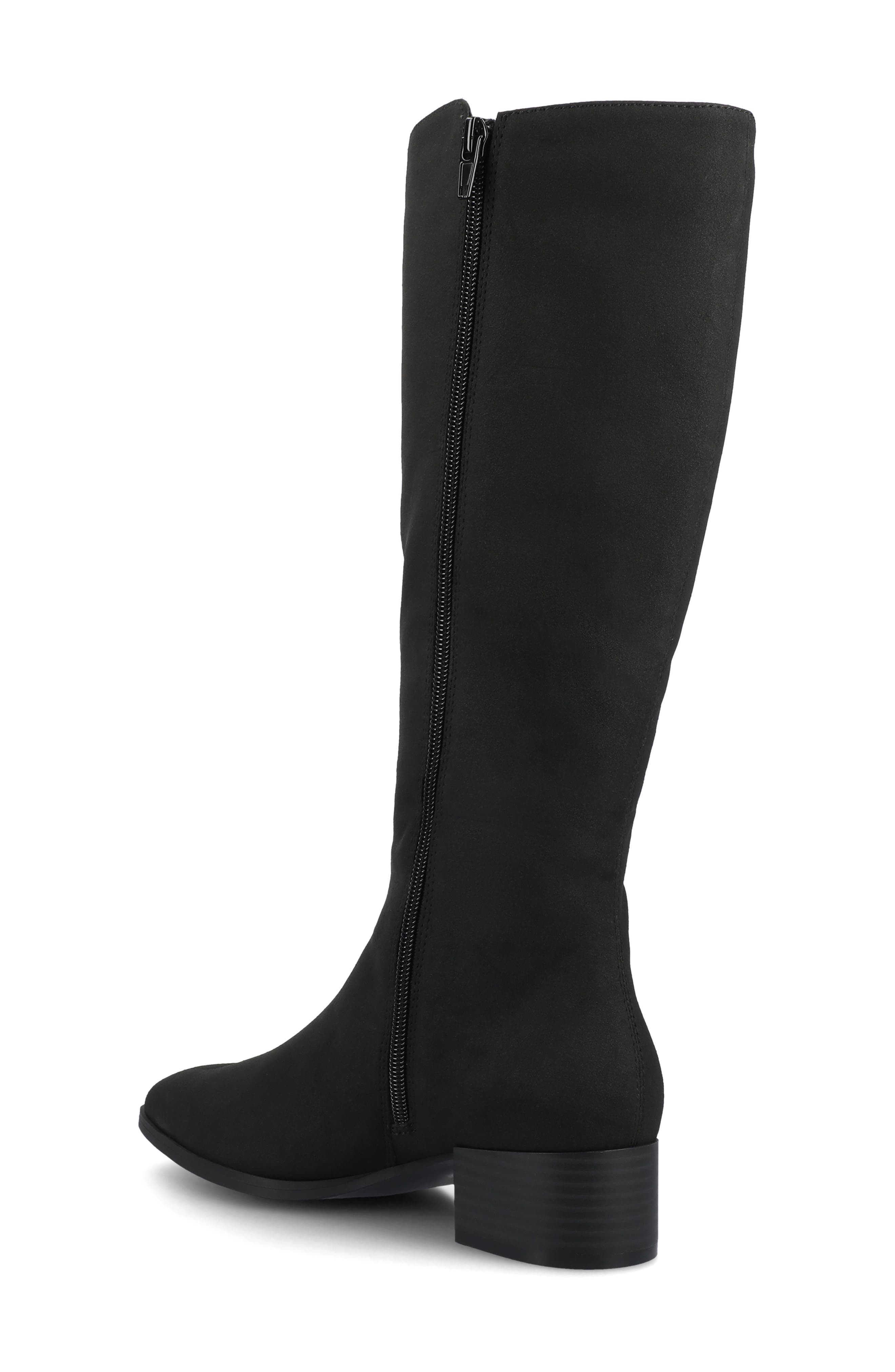 Journee Collection Devri Tall Boots, Alternate, color, Black Suede
