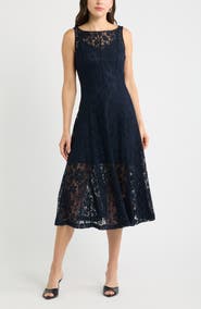 Chelsea28 Sleeveless Fit & Flare Lace Midi Dress