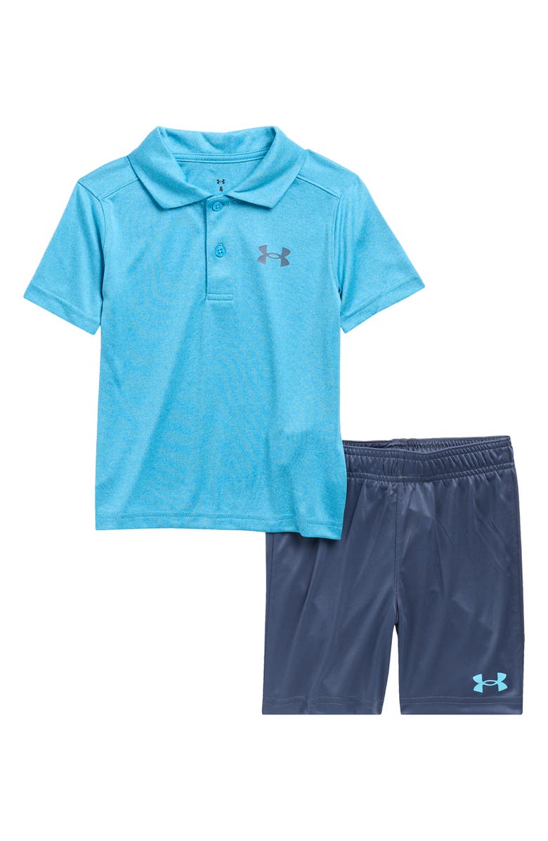 Under Armour Kids' Polo & Shorts Set, Main, color, Stream/ Ether Blue Gray