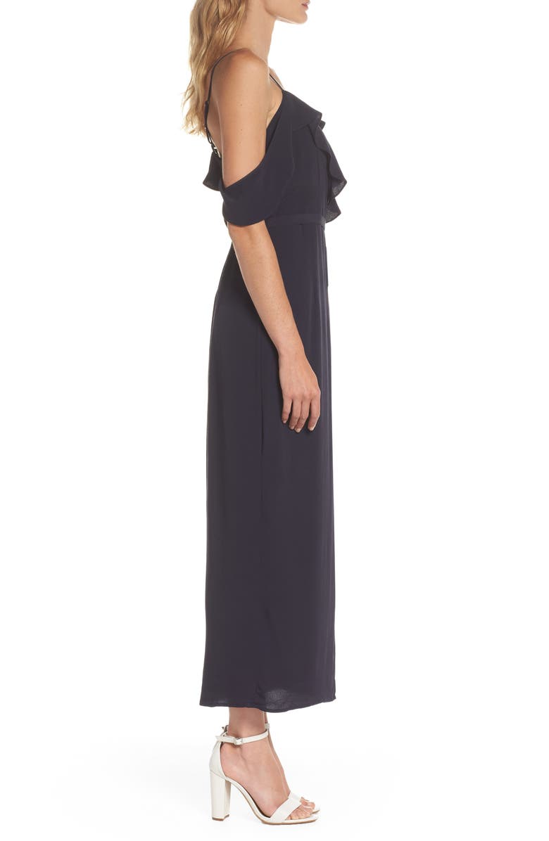 Bardot Enzo Cold Shoulder Faux Wrap Dress, Alternate, color, 