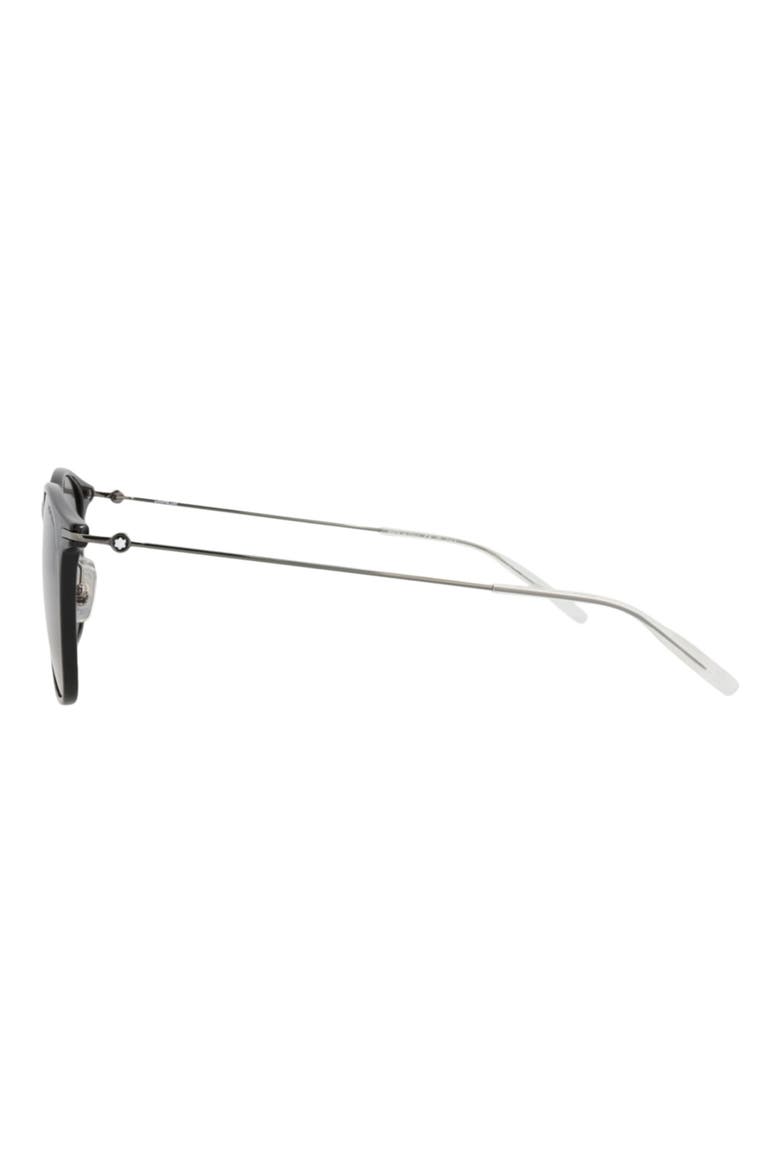 50mm Round Sunglasses, Alternate, color, BLACK RUTHENIUM GREY