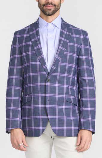 Savoy Plaid Peak Lapel Blazer