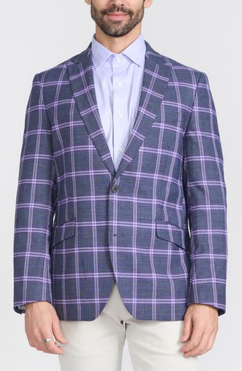Savile Row Co Savoy Plaid Peak Lapel Blazer