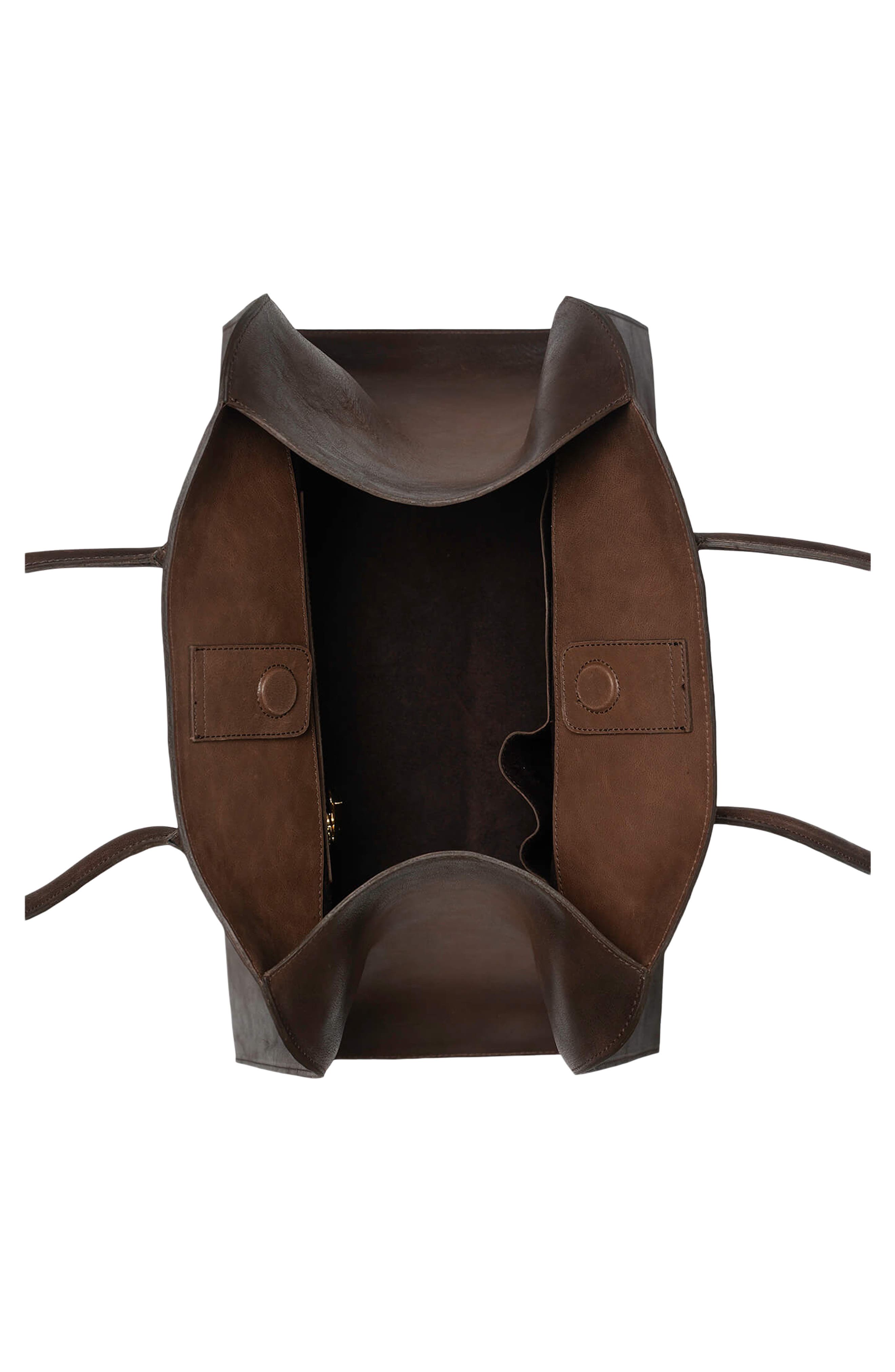 Jeffrey Campbell Cincinnati Satchel, Alternate, color, Dark Brown Ruboff