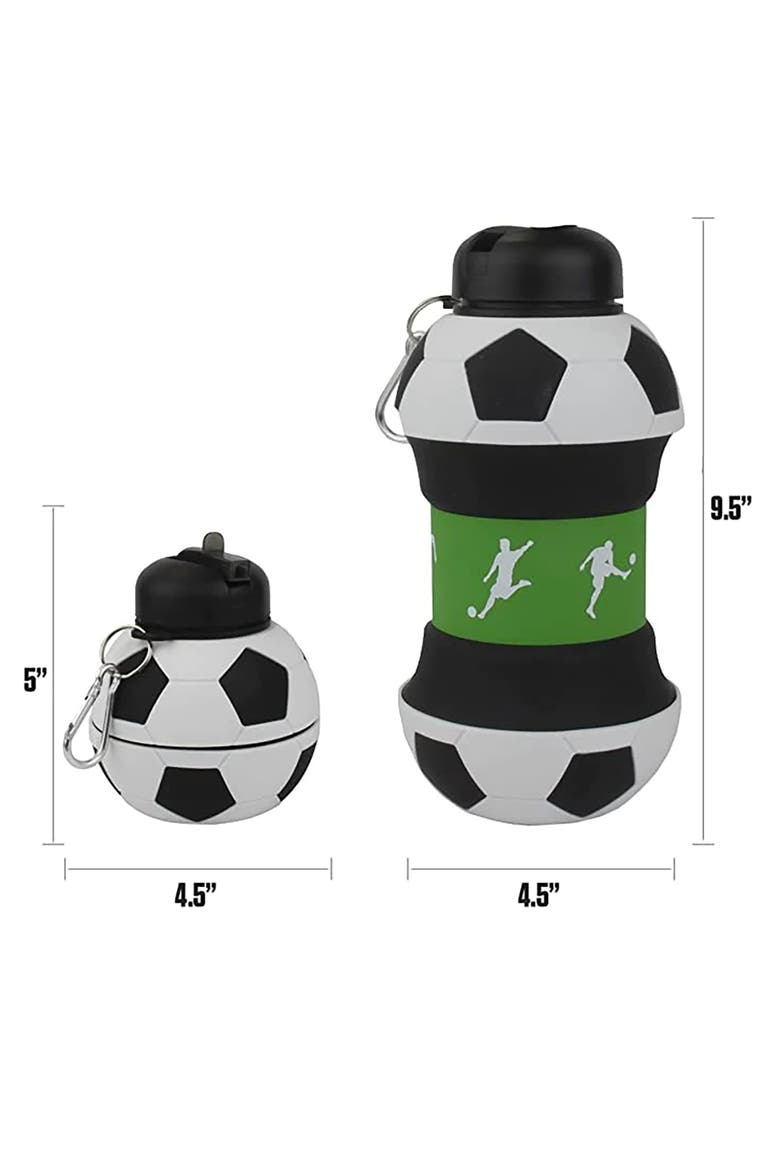 Collapsible 1 Liter Water Bottle Soccer Ball, Alternate, color, Multicolored
