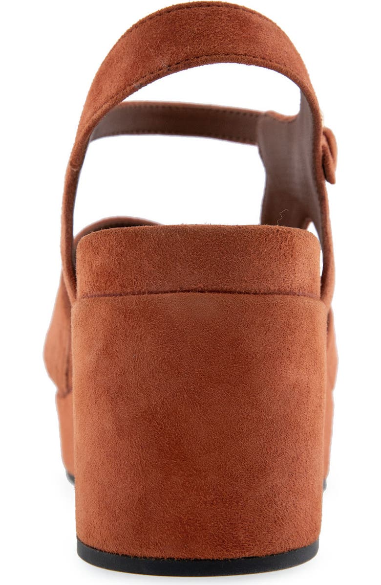 Aerosoles Cora Ankle Strap Platform Sandal, Alternate, color, Rust Suede