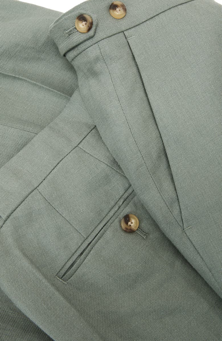 Reiss Atlantic Linen Trousers, Alternate, color, Sage