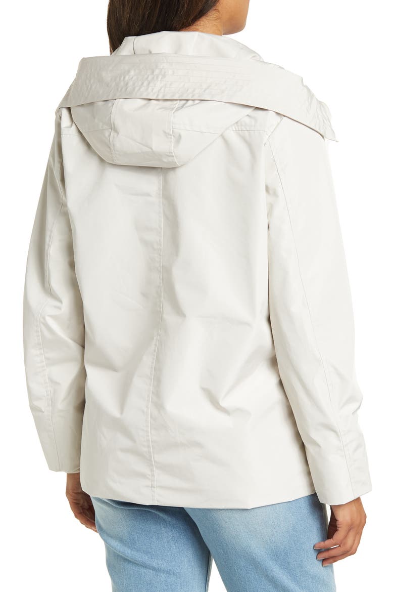 Water Resistant Hooded Raincoat, Alternate, color, OYSTER