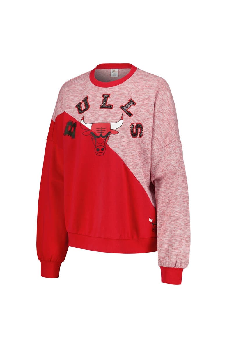 G-III 4HER BY CARL BANKS Women's G-III 4Her by Carl Banks Red Chicago Bulls Benches Split Pullover Sweatshirt, Alternate, color, Red