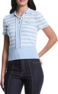 Laundry by Shelli Segal Tie Front Short Sleeve Top
