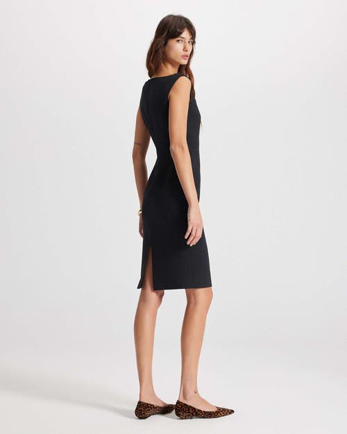 Theo The Label Daphne Bow Pencil Dress In Black