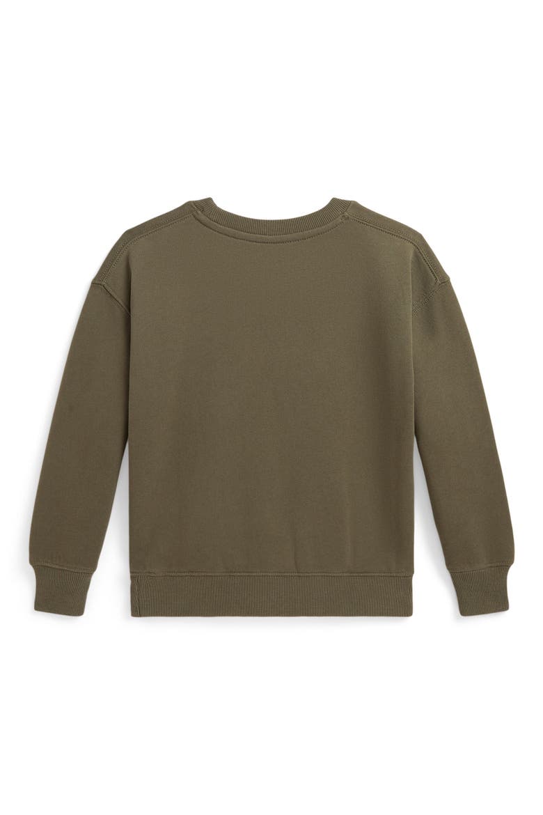 Kids' Polo Bear Graphic Fleece Sweatshirt, Alternate, color, GREEN