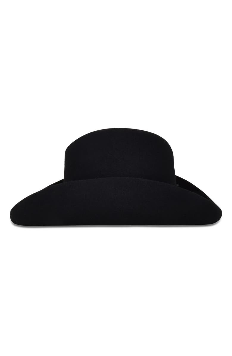 Gigi Burris Millinery Belle Felt Western Hat, Alternate, color, Black