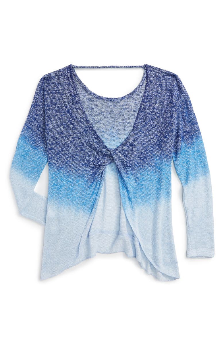 Vintage Havana Open Twist Back Ombré Sweater, Alternate, color, 