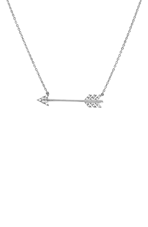 18k Gold Plated Sterling Silver Chevron Arrow Pendant Necklace Gift Idea