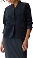 Eileen Fisher Stretch Organic Cotton Corduroy High Collar Jacket