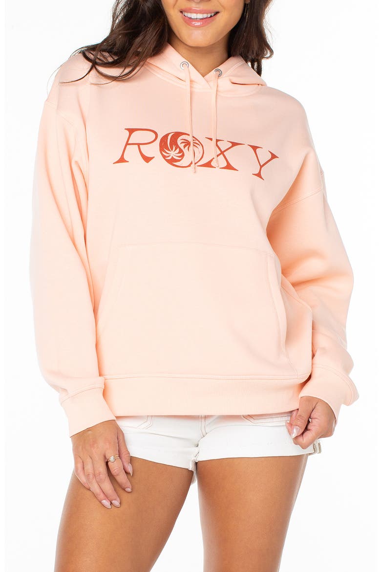 Wailea Graphic Hoodie, Main, color, TROPICAL PEACH